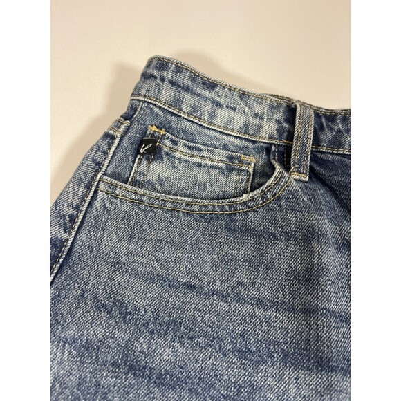 KanCan Distressed High Waisted Denim Shorts Medium Blue Wash Size 29 - Picture 8 of 13